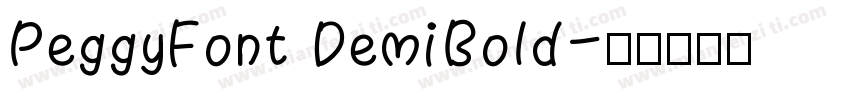 PeggyFont DemiBold字体转换